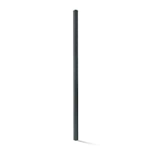 2 in. x 2 in. x 6 ft. Steel Flat Top Blank Metal Fence Post with Post Cap (1-Pack)