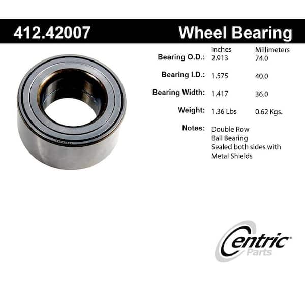Centric Parts Wheel Bearing 2000-2001 Nissan Sentra 2.0L