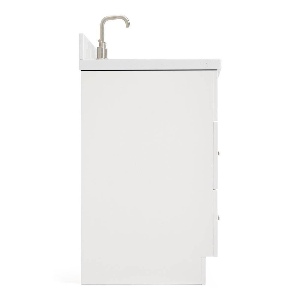 Hamlet 48" White Freestanding Single Basin Vanity with Quartz Top
