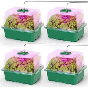 Seed Starter Kit with Grow Light and Humidity Domes for Seedling Propagation Adjustable Vents and Full Spectrum