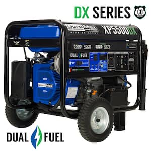 5,500-Watt/4,500-Watt 224 cc Electric Start Dual Fuel Portable Generator with CO Alert