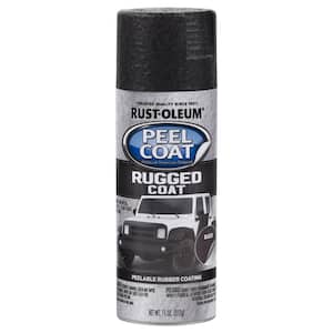 11 oz. Peel Coat Rugged Coat Black Peelable Rubber Coating Spray Paint (6-Pack)