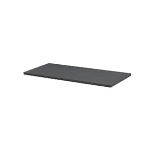LITE 31.5 in. x 11.8 in. x 0.75 in. Anthracite MDF Decorative Wall Shelf without Brackets
