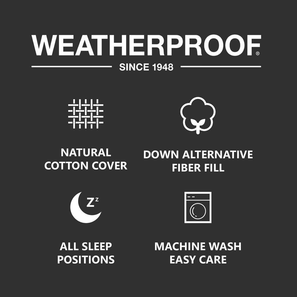 Weatherproof VINTAGE White Natural Organic Cotton Down-Alternative King Comforter - 3