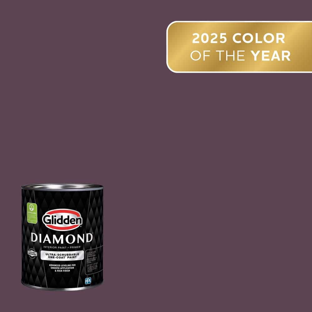 Glidden Diamond 1 qt. PPG1046-7 Purple Basil Satin Interior Paint