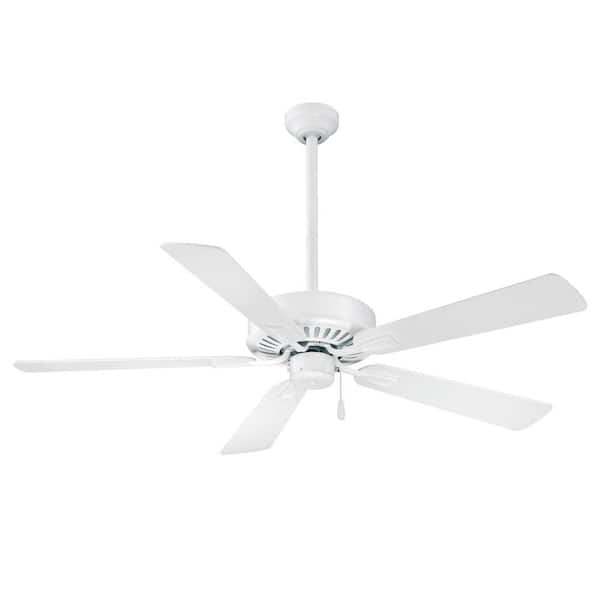 MINKA-AIRE Contractor Plus 52 in. Indoor Flat White Ceiling Fan