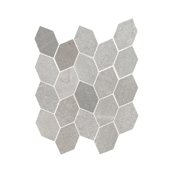 MSI Lilly Pad Gray 12.6 in. x 11.15 in. Honed Limestone Floor and Wall Tile (0.98 sq. ft./Each)