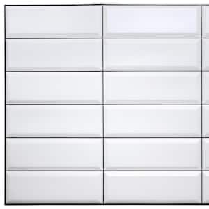 3D Falkirk Retro III 38 in. x 19 in. White Grey Faux Tile PVC Decorative Wall Paneling
