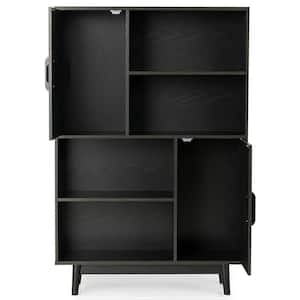 Sideboard Storage Cabinet Bookshelf Cupboard w/Door Shelf Black