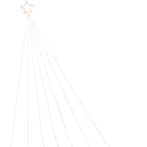 5 in. D Electric Shooting Star with 30 Warm White LED Lights and 7 ft. Tails with 21 LED Lights each, (177-Lights Total)