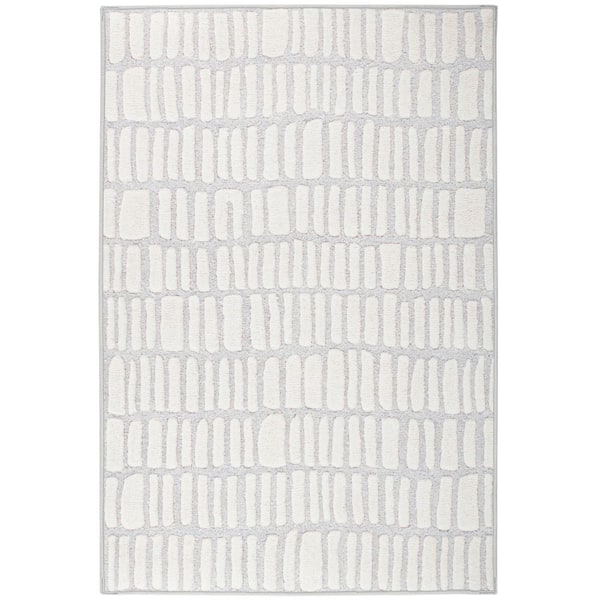 Roark Machine Washable Ivory 8 ft. x 10 ft. Indoor Area Rug