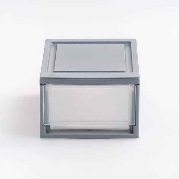 1 Drawer Gray Stackable Storage Unit (8.50 in. W x 5.38 in. H) (5-Pack)