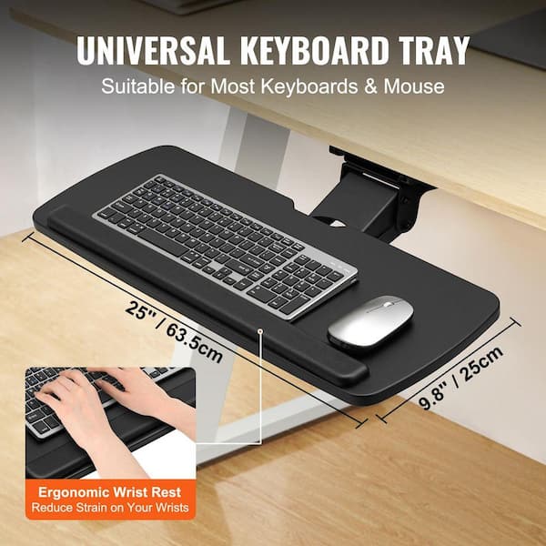 SKYSHALO Keyboard Tray under Desk Adjustable Height, Height and