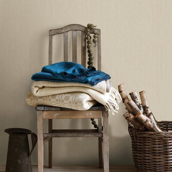 Crewe Beige Vertical Woodgrain Beige Wallpaper Sample