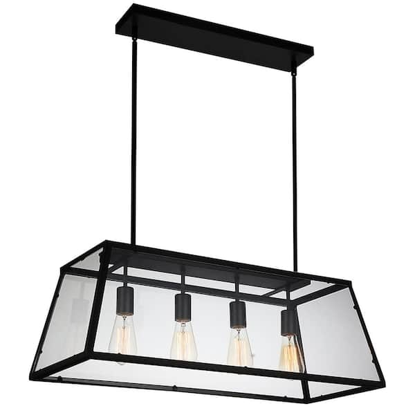 CWI Lighting Alyson 4 Light Down Chandelier With Black Finish