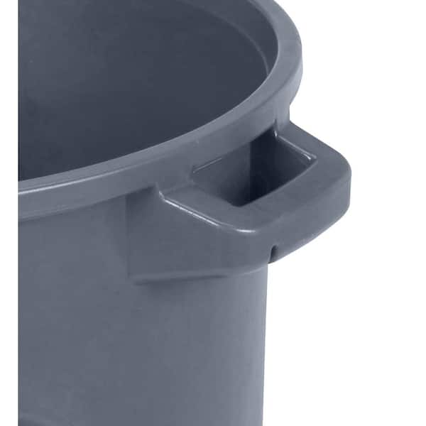 Toter - 44 Gal. Round Trash Can with Lift Handle-Dark Gray Granite