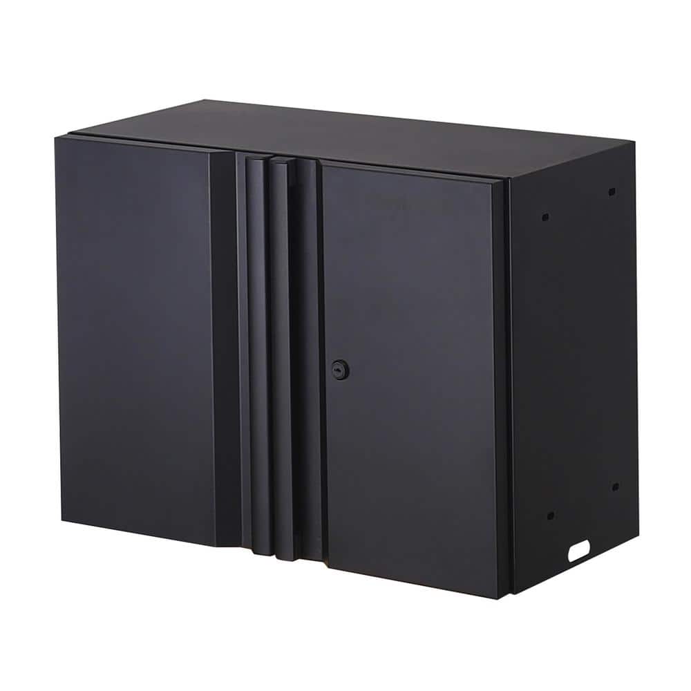 Regular Duty Welded 24-Gauge Steel Wall Mounted Garage Cabinet in Black (24