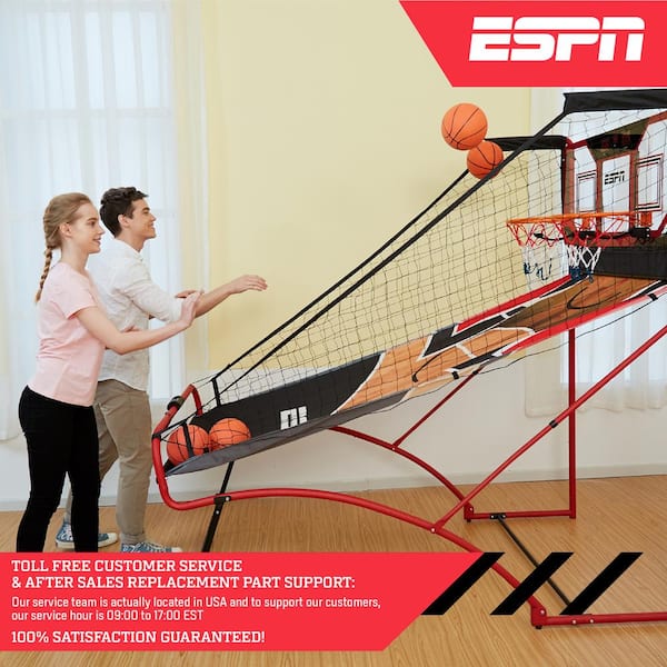 ESPN Indoor 2 Player Hoop Shooting Basketball Arcade Game w/ Scoreboard & Balls