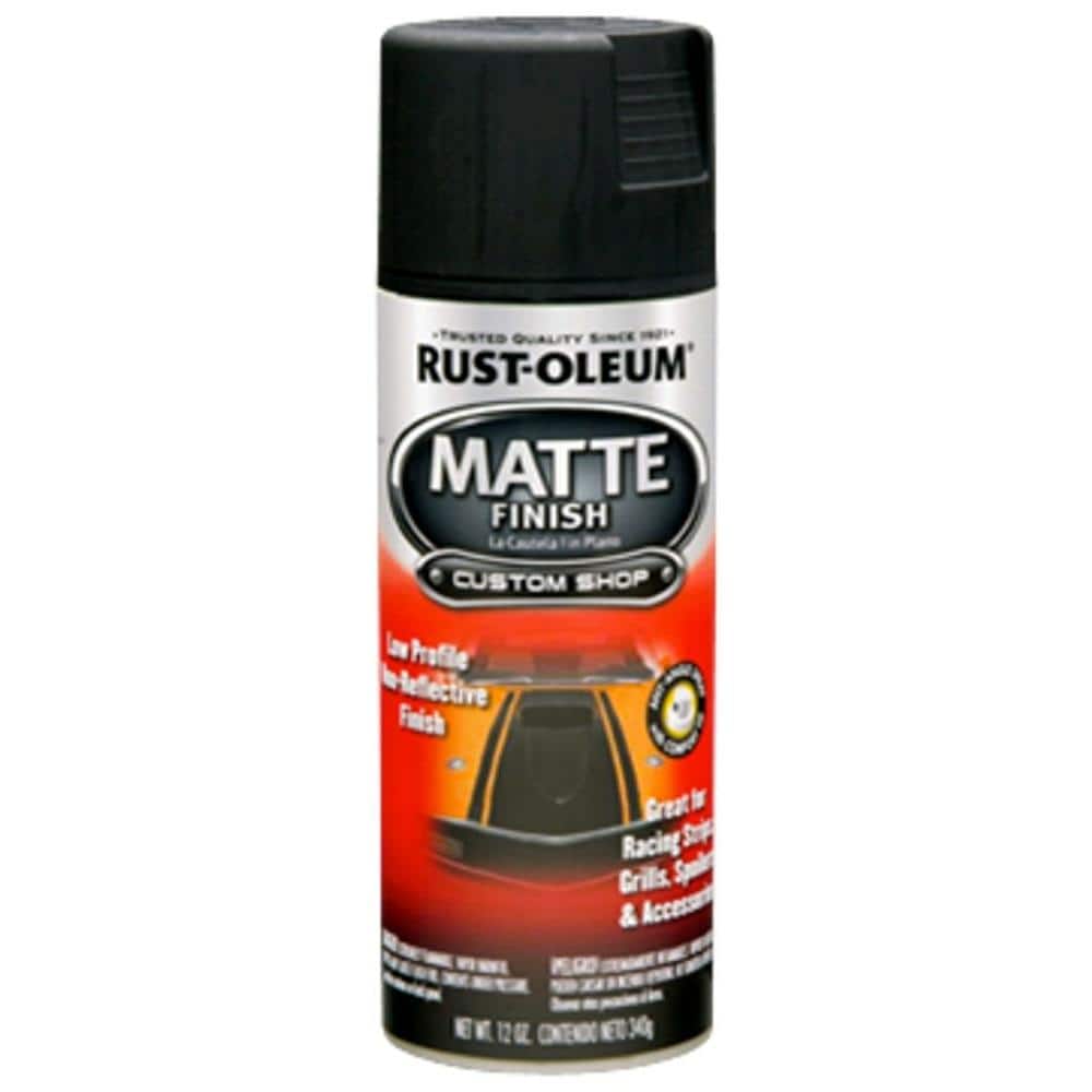 straal klem Begrafenis Rust-Oleum Automotive 12 oz. Black Matte Finish Spray Paint 263422 - The  Home Depot
