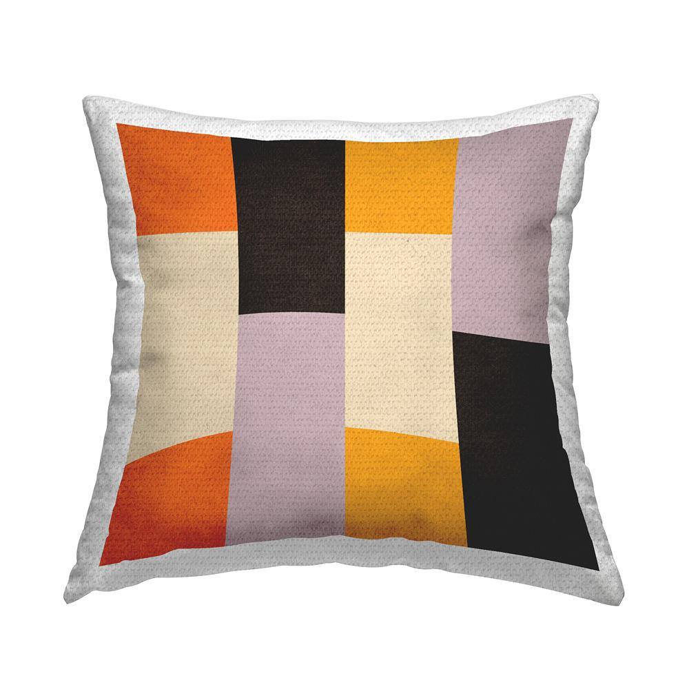 Retro Blocked Mid Century Modern Squares Multi-Color Square Outdoor Throw Pillow price history on PriceWatchPro