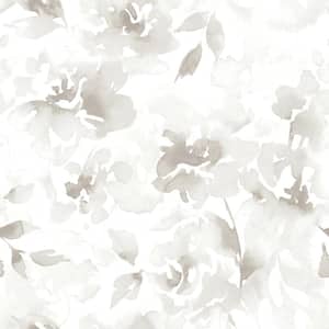 Neutral Renewed Floral Non Woven Preium Paper Peel and Stick Matte Wallpaper Approximately 34.2 sq. ft