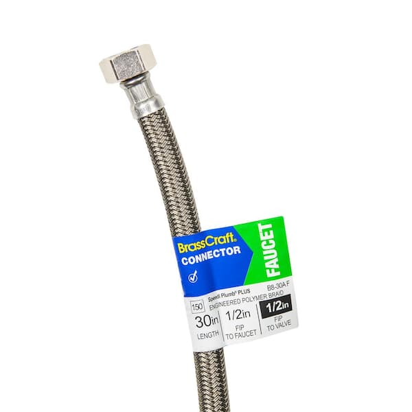 1/2 in. FIP x 1/2 in. FIP x 30 in. Braided Polymer Faucet Supply Line