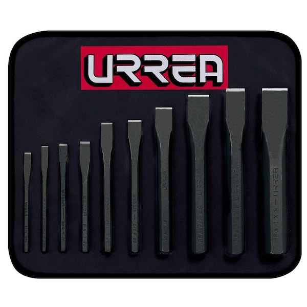 URREA 3/16 in. to 1 in. Chisel Set (10-Piece)