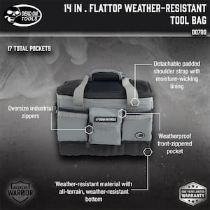 14 in. FlatTop Weather Resistant Tool Bag
