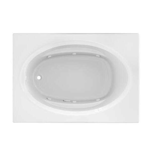 JACUZZI Signature 60 in. x 42 in. Rectangular Whirlpool Bathtub with Left Drain in White with Heater
