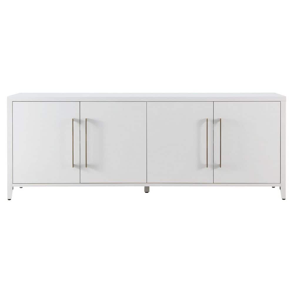 Jasper Modern White TV Stand for Up to 75" TVs with Storage