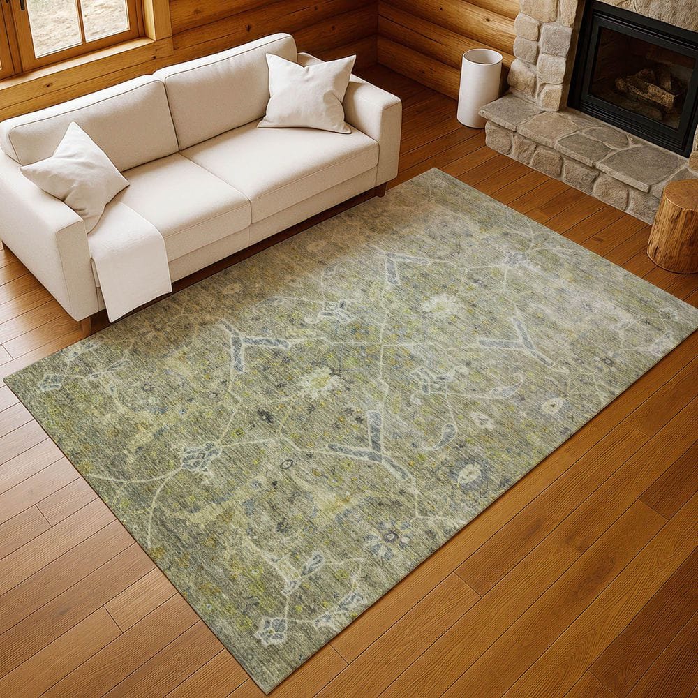 Chantille Machine Washable Indoor/Outdoor Abstract ACN2298 Aloe 9 ft. x 12 ft. Area Rug price history on PriceWatchPro
