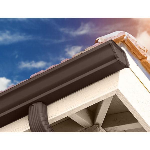 5 in. x 10 ft. K-Style Musket Brown Aluminum Gutter 5 in. x 10 ft. K-Style Musket Brown Aluminum Gutter
