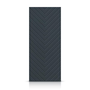 36 in. x 80 in. Hollow Core Charcoal Gray Stained Composite MDF Interior Door Slab