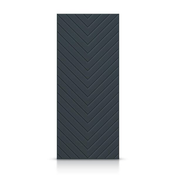 CALHOME 30 in. x 96 in. Hollow Core Charcoal Gray Stained Composite MDF Interior Door Slab