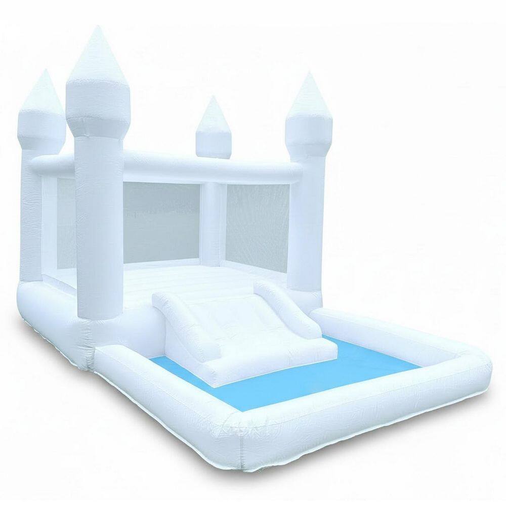 White Inflatable Bounce House with Blower 13 x 8.2 x 8.2 ft. 840D Oxford Cloth for 3-4 Kids Includes Mat Storage Bag price history on PriceWatchPro