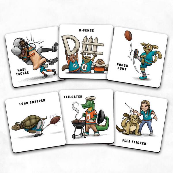 YouTheFan NFL Miami Dolphins Licensed Memory Match Game 2501604