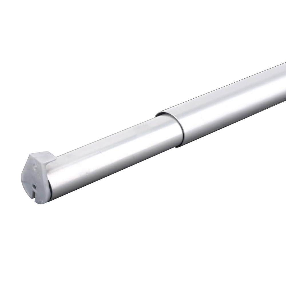 48 in. to 72 in. Platinum Steel Adjustable Hanging Closet Rod with Fixed Flange price history on PriceWatchPro