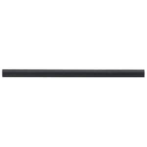 Barclay Charcoal Black 0.59 in. x 10.27 in. Textured Matte Ceramic Bullnose Tile Trim (0.04 sq. ft./Each)