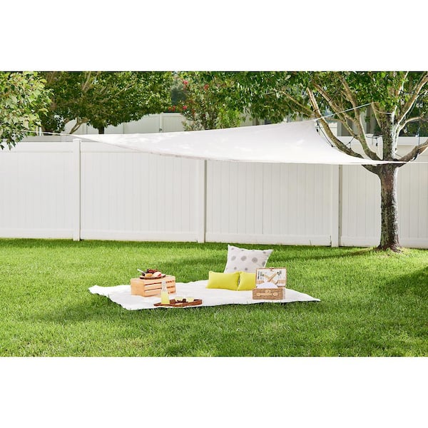 Coolaroo - 11 ft. 10 in. x 11 ft. 10 in. Pebble Triangle Shade Sail