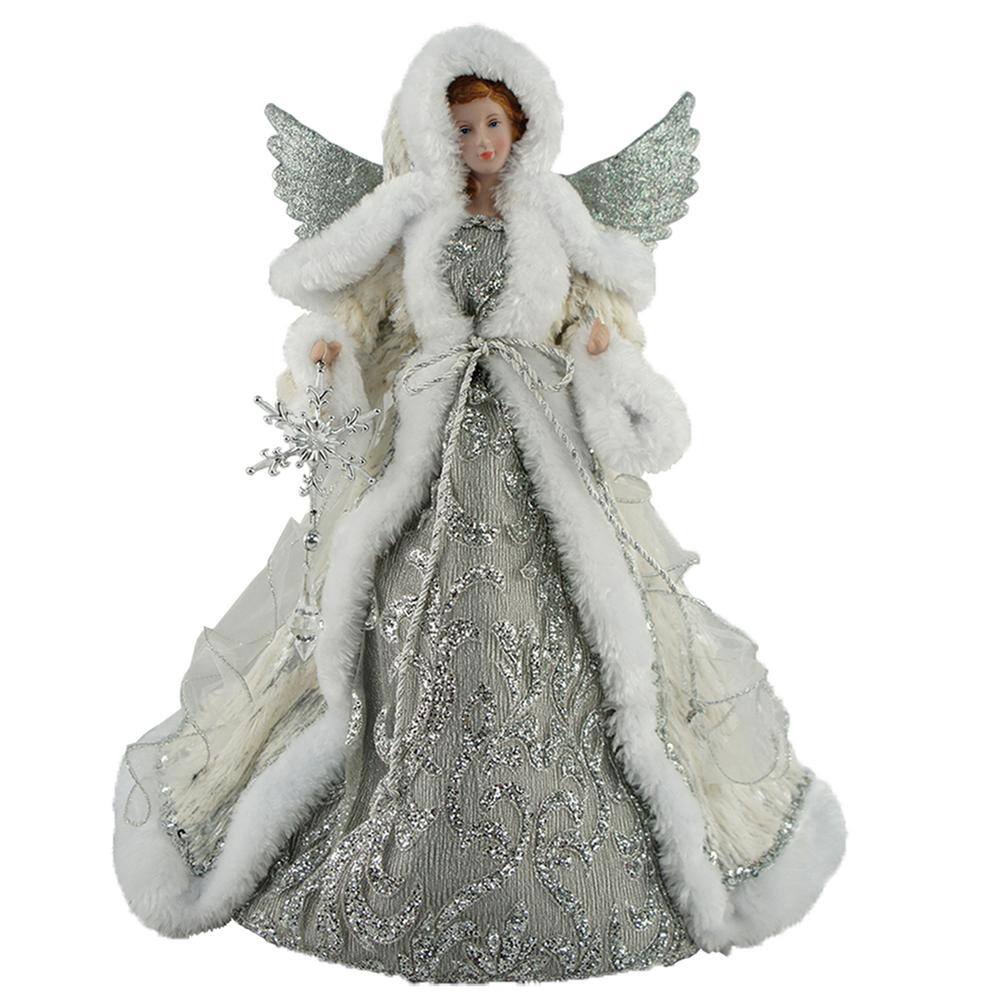 Santa's Workshop 16 in. Silver Snowfall Angel Tree Topper 3136 - The ...