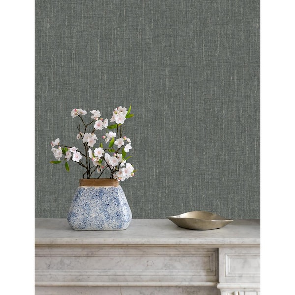 Glenburn Woven Shimmer Grey Non Pasted Non Woven Wallpaper