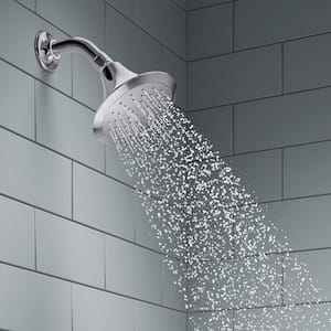Forte 1-Spray Pattern 5.5 in. Single Wall Mount Fixed Shower Head in Polished Chrome