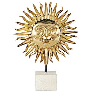 Golden Life Force Round Sun Statue