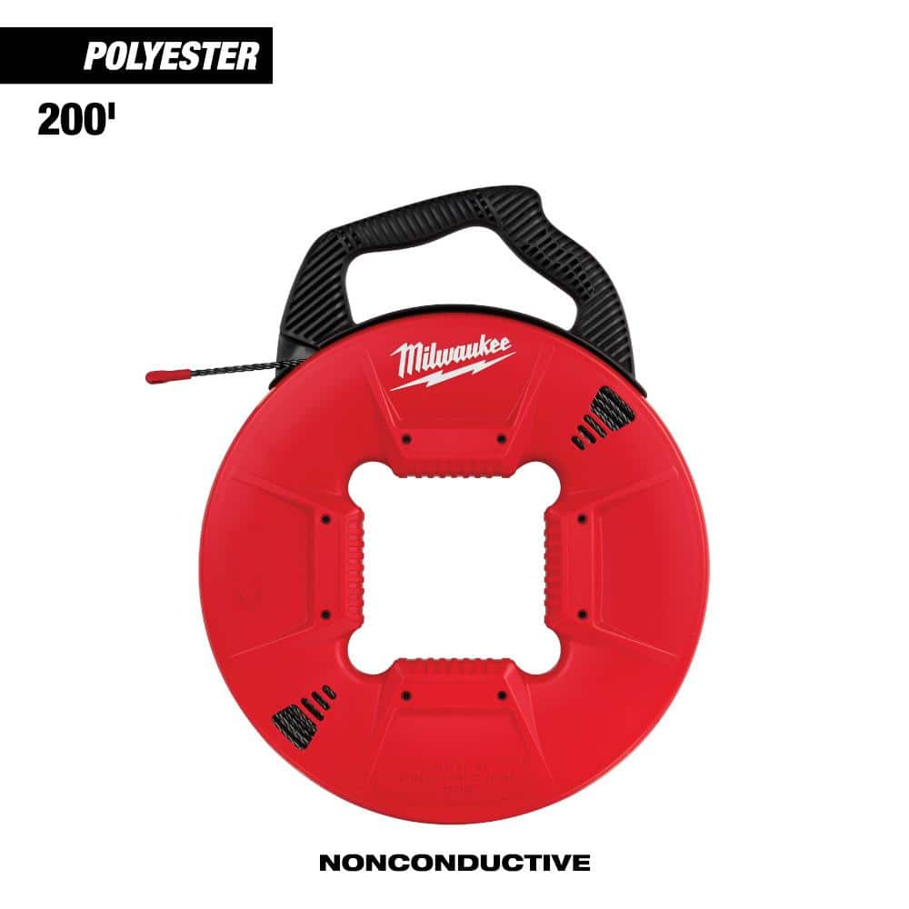 Milwaukee 200 ft. Polyester Fish Tape with Non-Conductive Tip 48
