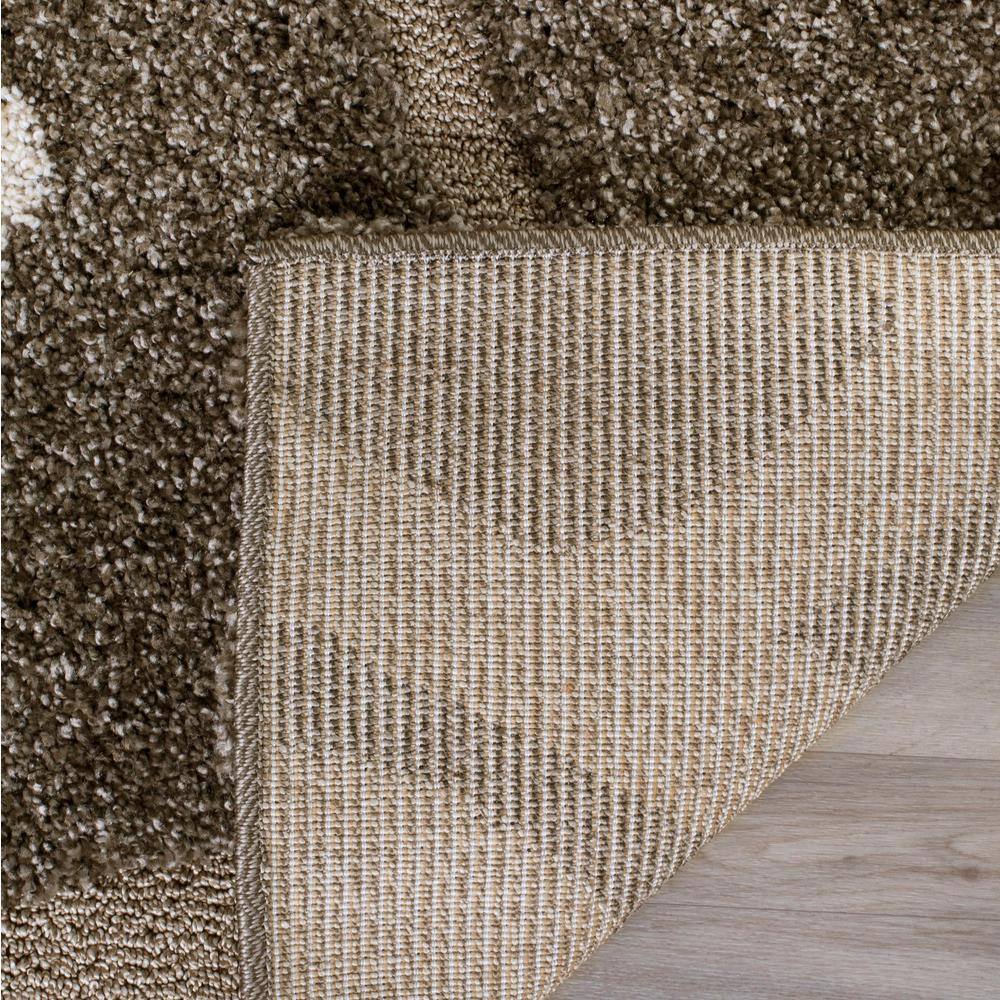 Elegant Smoke and Beige Floral Shag Area Rug 3'3" x 5'3"