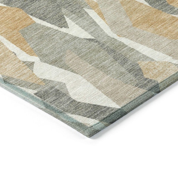 Chantille Machine Washable Indoor/Outdoor Abstract ACN2329 Pewter 8 ft. x 10 ft. Area Rug