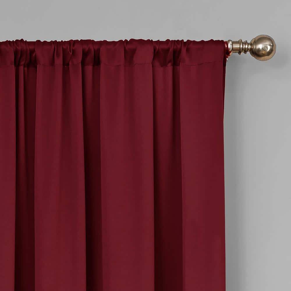 Sangria Polyester Blackout Rod Pocket Drape Panel
