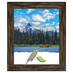 Fencepost Brown Narrow Wood Picture Frame Opening Size 18 x 22 in.