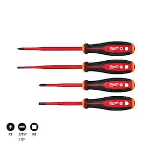 1000V Insulated Slim Tip Screwdriver Set (4-Piece)