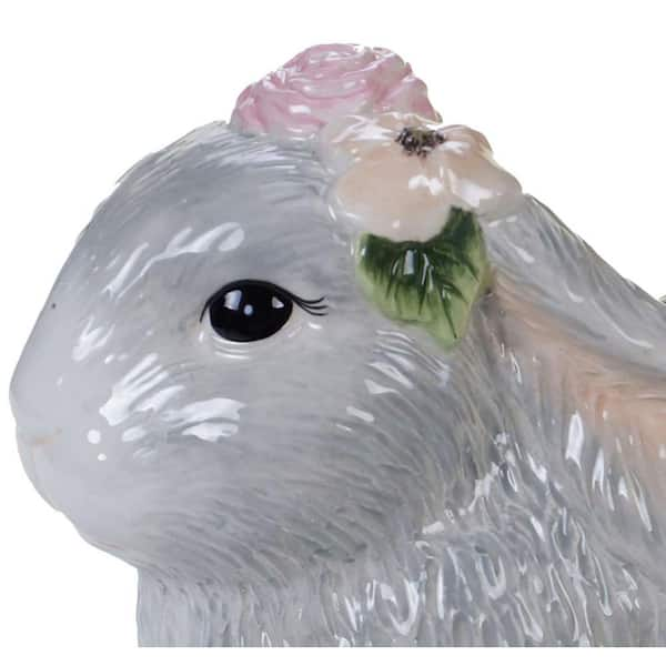 COOKIE JAR * Rabbit with Salt and Pepper buy Baby Bunnies, Certified International Corp.